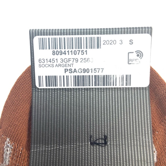 Gucci #631451 GG Glitter Ankle Socks, Size Small - Picture 6 of 6